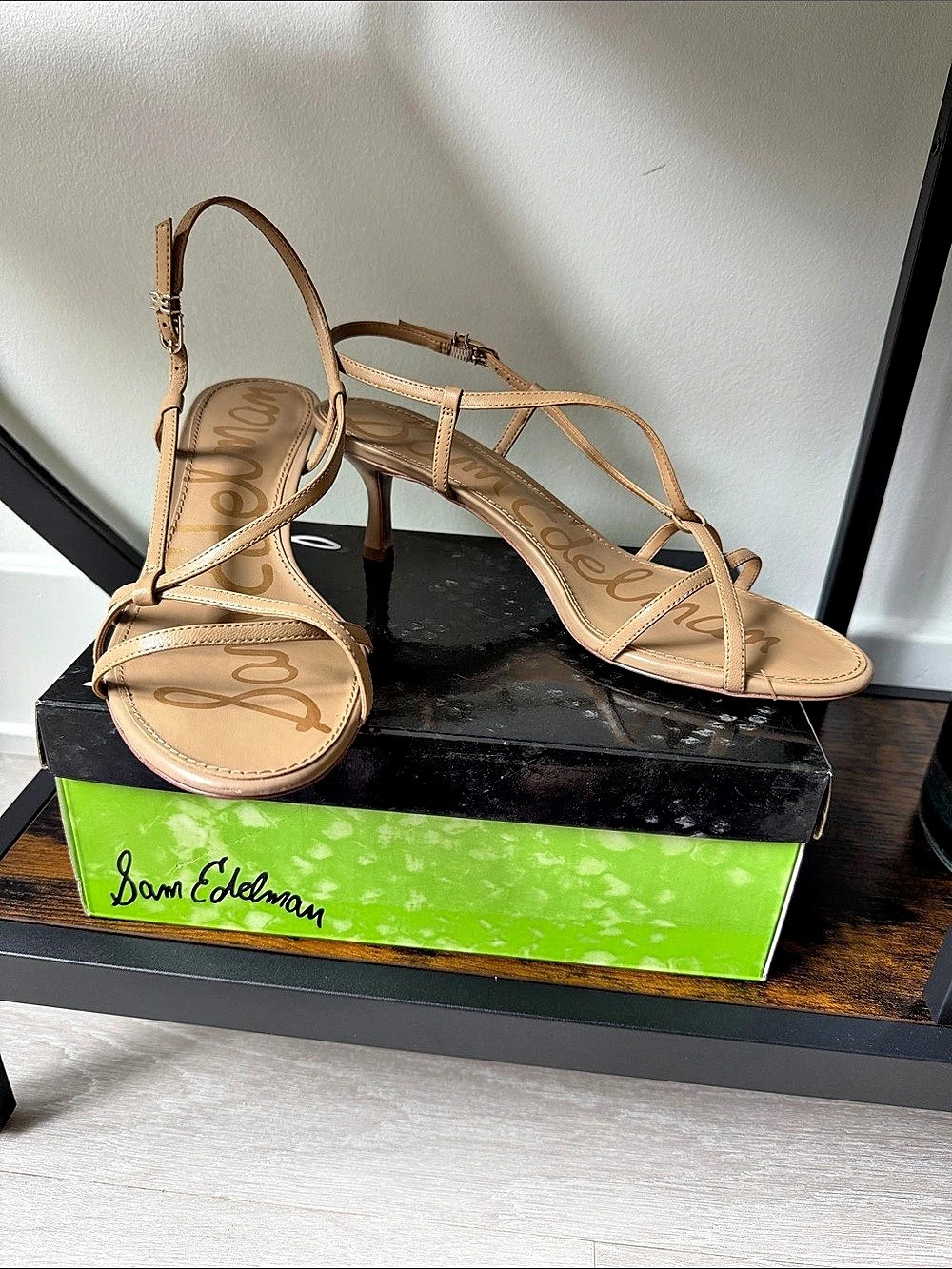 Sam Edelman Judy Strappy Slingback Sandal Brown US 9M